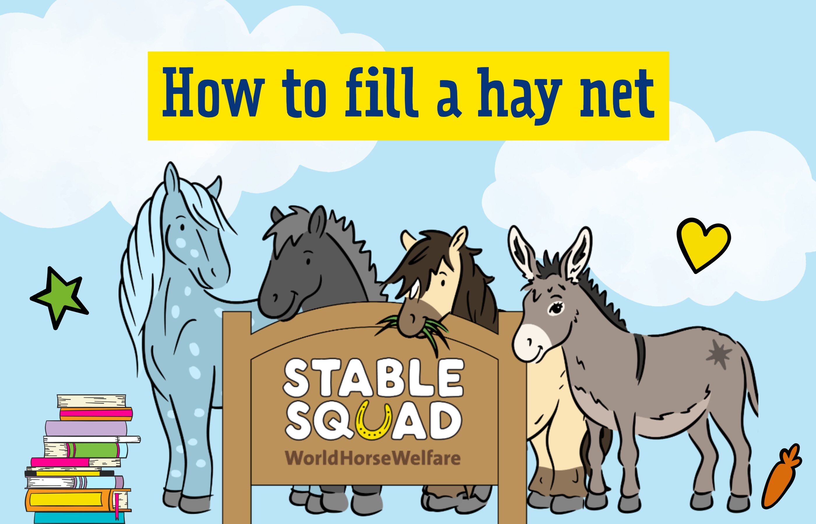 Filling a hay net