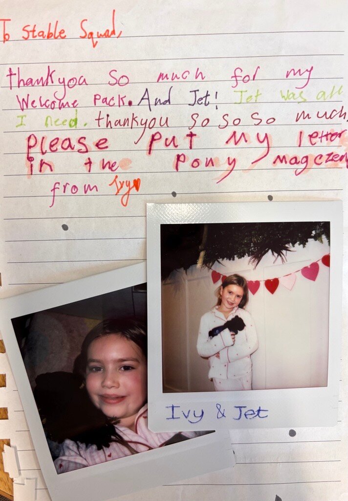 Letter from Stable Squad member Ivy